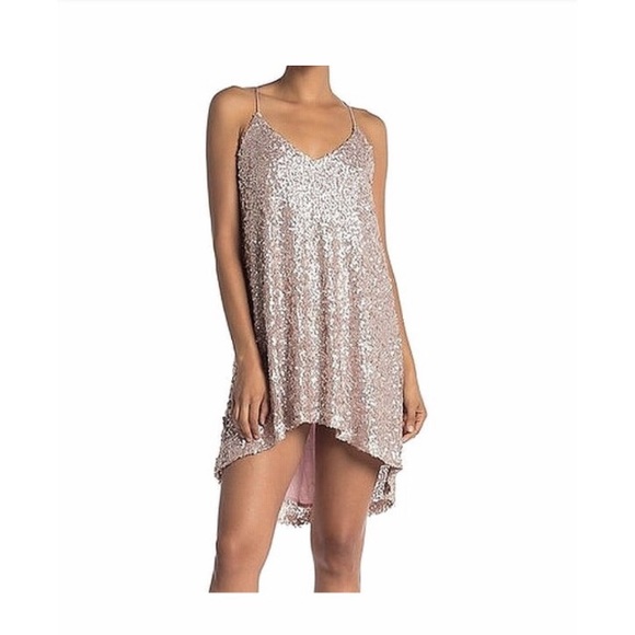 NSR Dresses & Skirts - NSR Nordstrom Sequin Hi-Low Mini Dress Sz M NWT